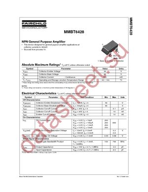 MMBT6428 datasheet  